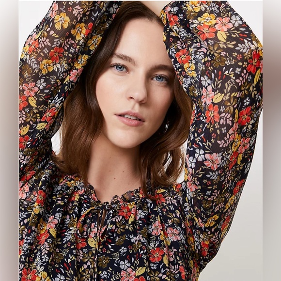 Floral Tie Neck Swing Dress - Picture 6 of 6